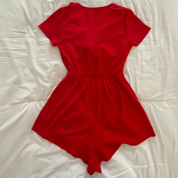 Princess Polly Sweet Sahara Tie Romper in Red - Picture 4 of 4